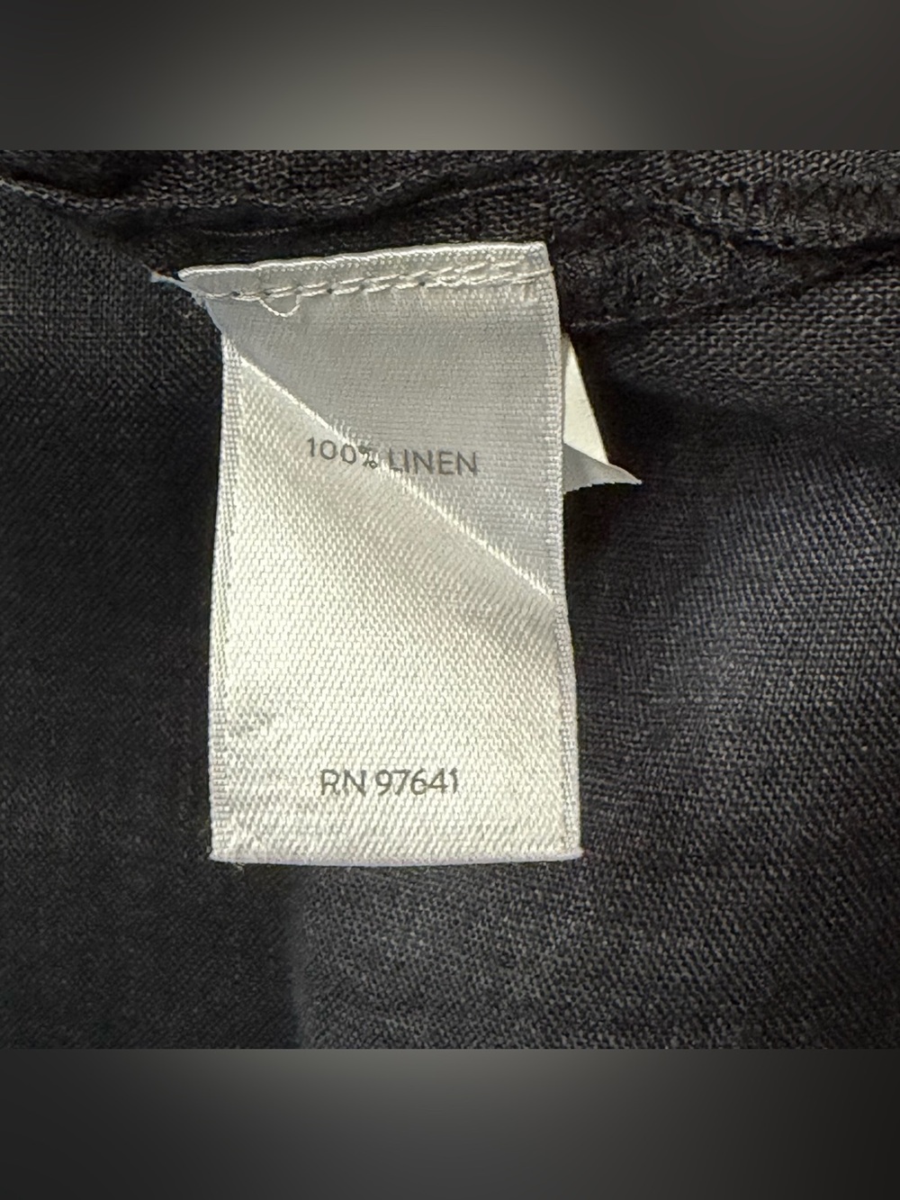 J. Jill Love Linen Black Long Sleeve Button Up Shirt 100% Women’s Size Small - Picture 5 of 7